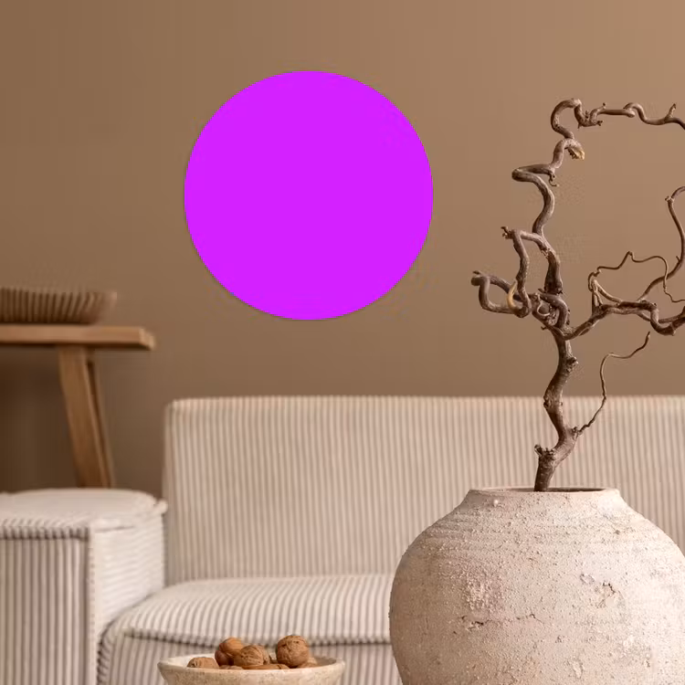 Neon - Orchid - Paars Wandcirkel behangsticker klein 186 -sfeer1