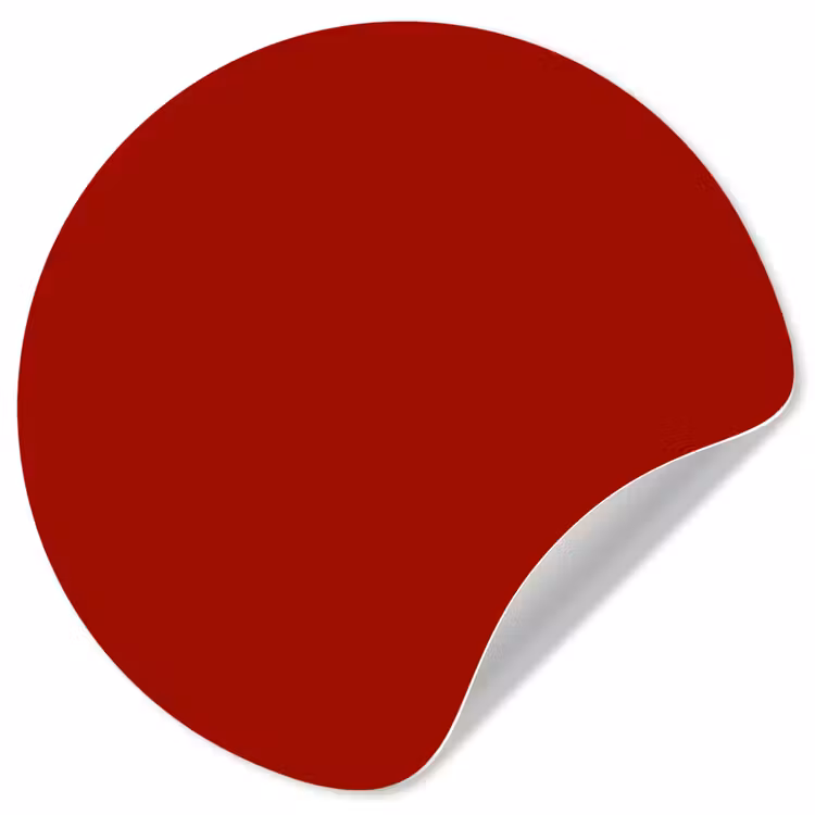 Oxblood - Maroon - Rood Wandcirkel behangsticker klein 186 -3d