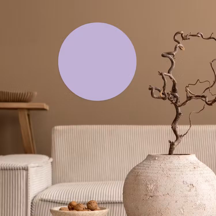 Pastel - Lilac - Paars Wandcirkel behangsticker klein 186 -sfeer1