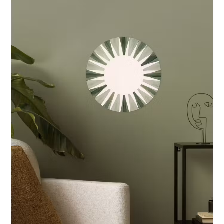 Planten - Abstract - Waterverf - Groen - Natuur Wandcirkel behangsticker klein -sfeer2