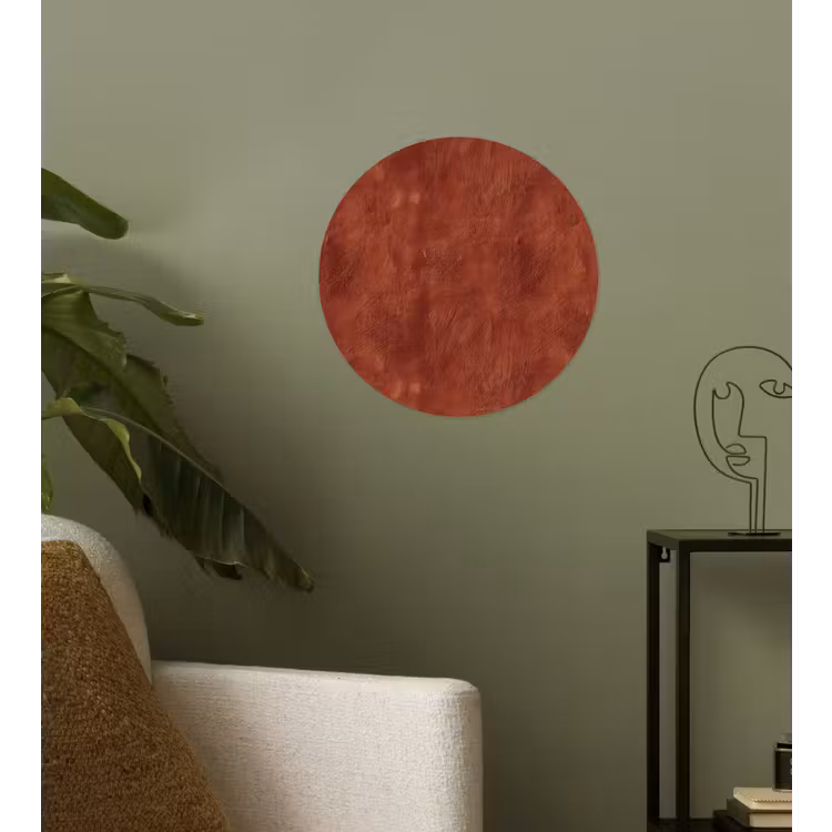 Stucwerk - Textuur - Terracotta Wandcirkel behangsticker klein 186 -sfeer2
