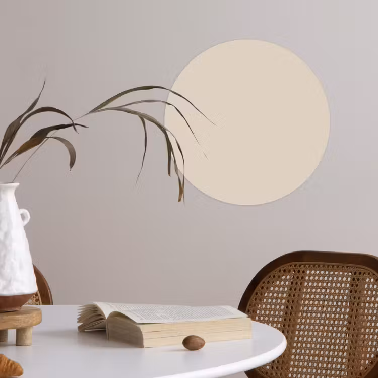 Raw - Linen - Nude Wandcirkel behangsticker klein 186 -sfeer3