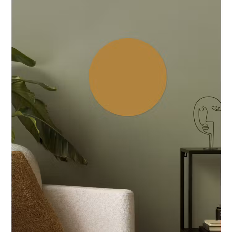 Rhythmic - Ochre - Geel Wandcirkel behangsticker klein 186 -sfeer2