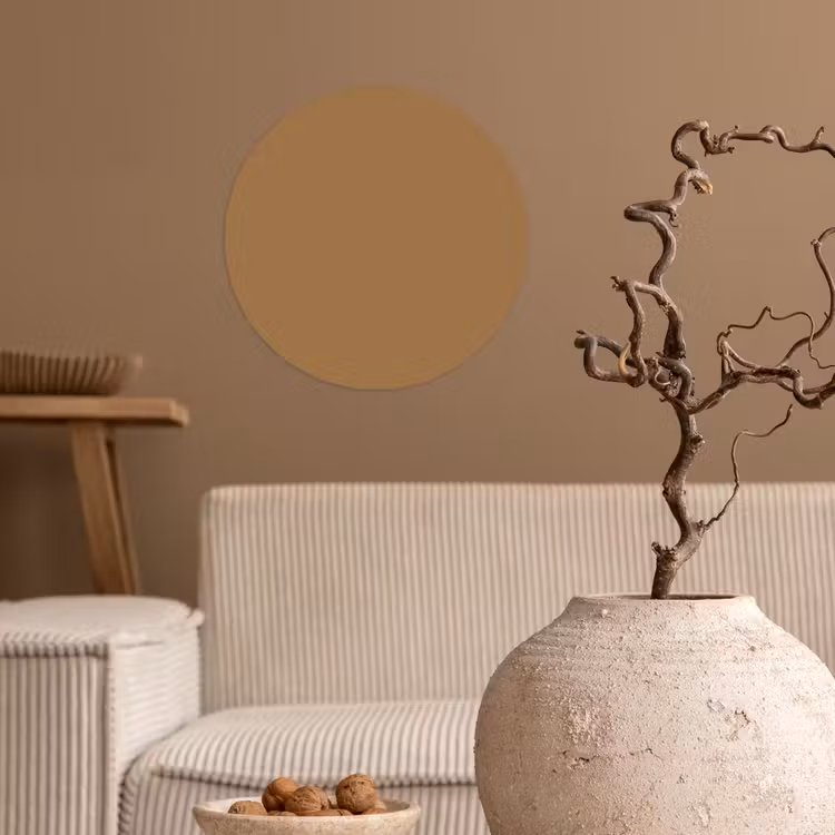 Sahara - Earth - Oranje Wandcirkel behangsticker klein 186 -sfeer1