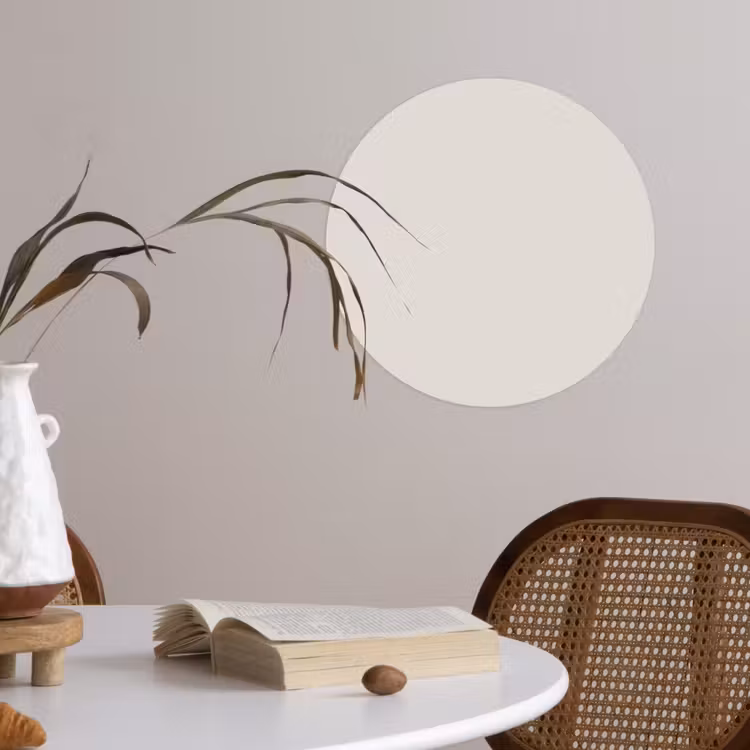 Silent - Sandstone - Grijs Wandcirkel behangsticker klein 186 -sfeer3