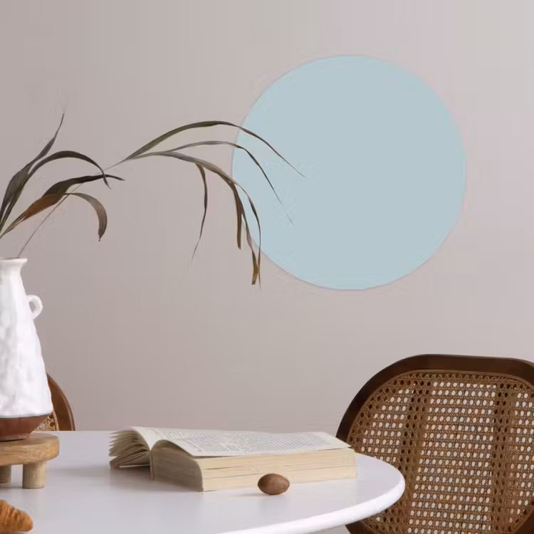 Slate - Blue - Blauw Wandcirkel behangsticker klein 186 -sfeer3