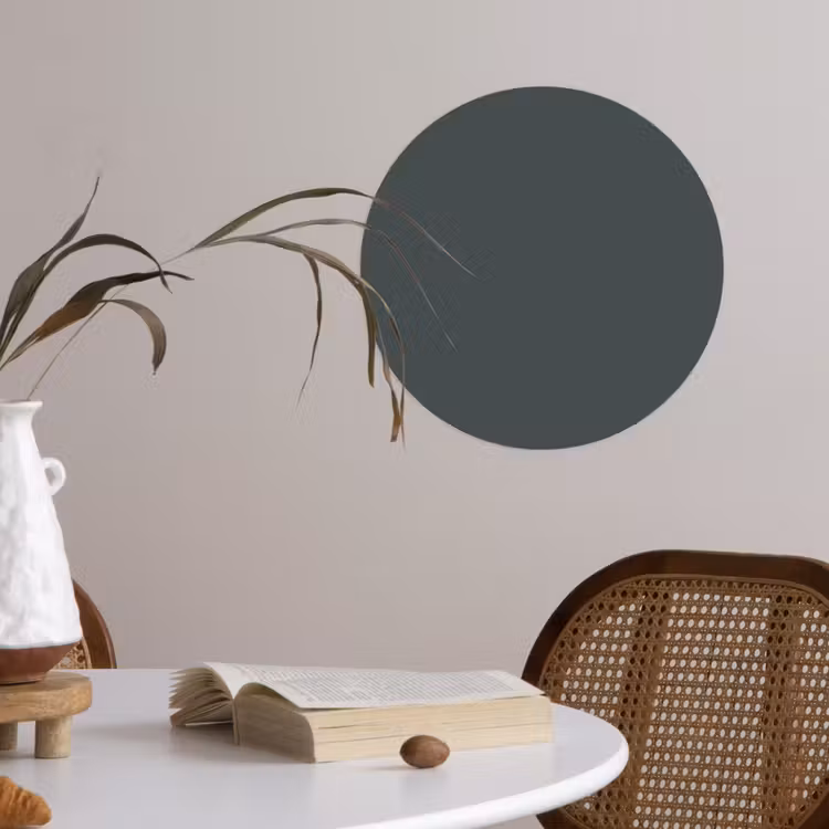 Slate - Millstone - Grijs Wandcirkel behangsticker klein 186 -sfeer3