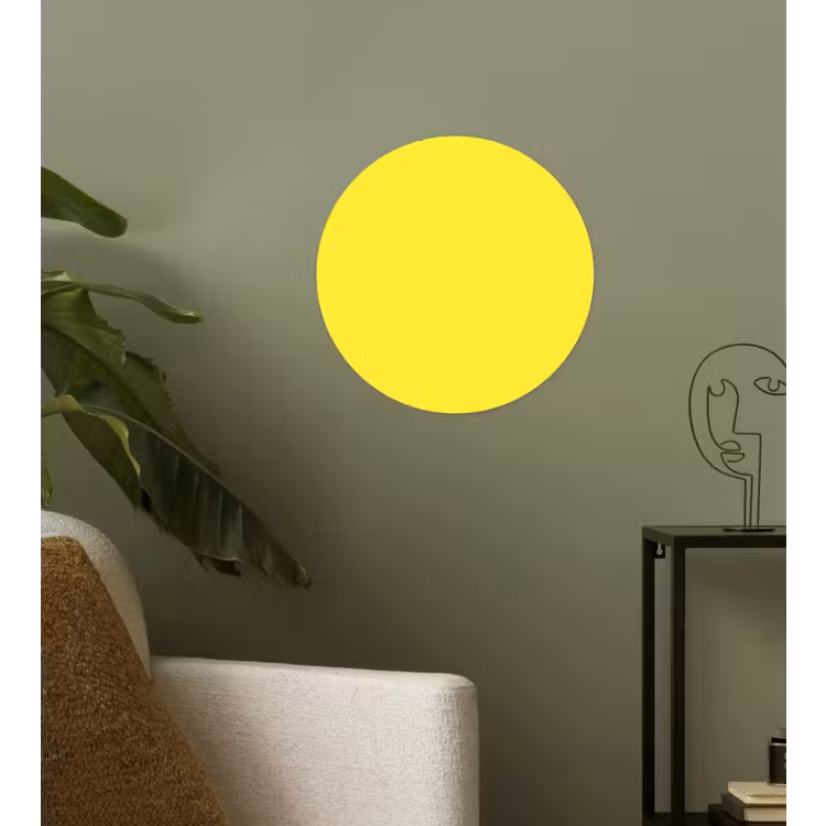 Soft - Custard - Geel Wandcirkel behangsticker klein 186 -sfeer2