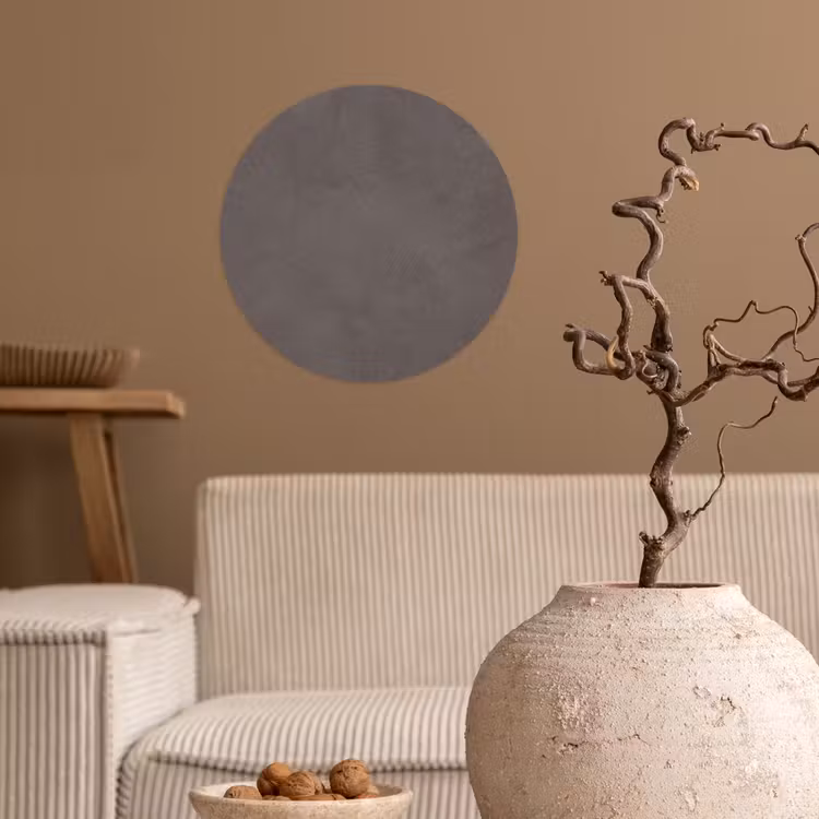 Textuur - Grijs - Modern - Abstract - Oppervlak Wandcirkel behangsticker klein -sfeer1