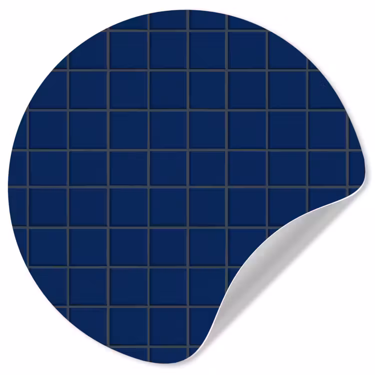 Tegel - Patroon - Blauw Wandcirkel behangsticker klein 186 -3d