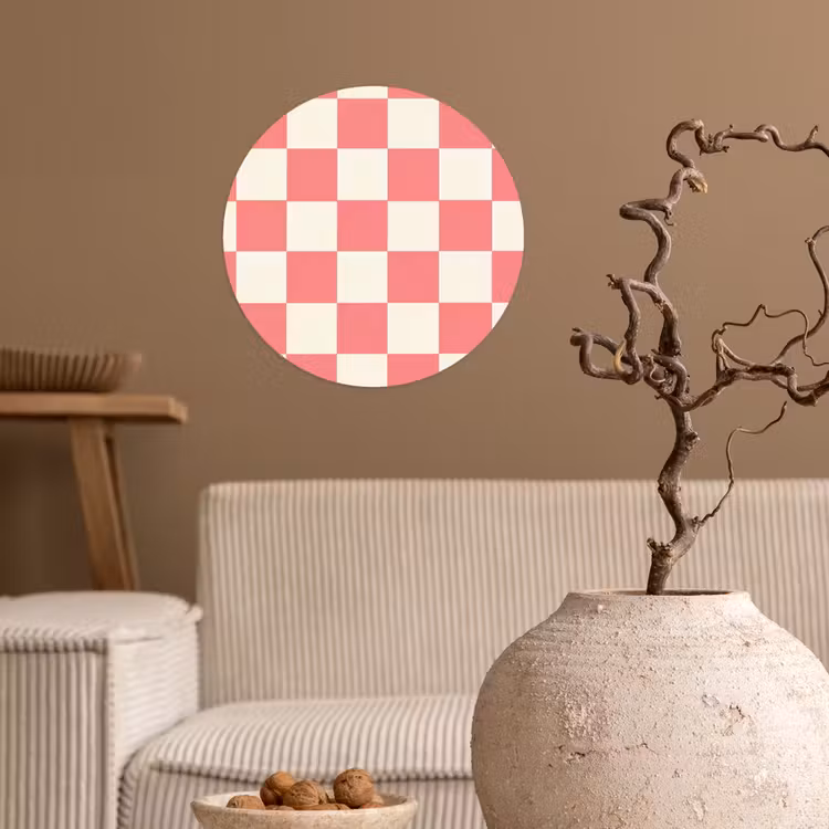 Traditioneel - Patroon - Roze Wandcirkel behangsticker klein 186 -sfeer1