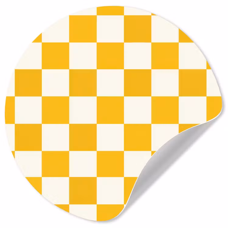 Traditioneel - Patroon - Geel Wandcirkel behangsticker klein 186 -3d