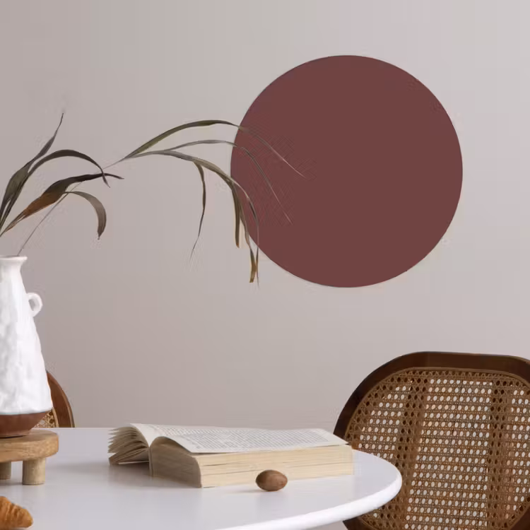 Velvet - Merlot - Rood Wandcirkel behangsticker klein 186 -sfeer3