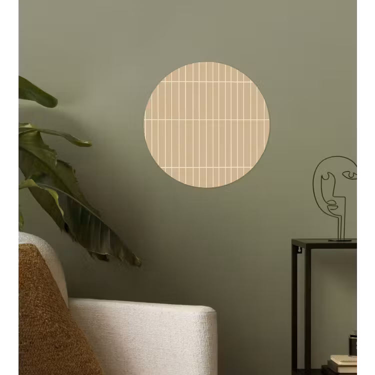 Verticaal - Wandtegel - Zand - Beige Wandcirkel behangsticker klein 186 -sfeer2