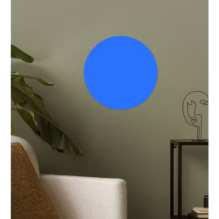Vivid - Cobalt - Blauw Wandcirkel behangsticker klein 186 -sfeer2