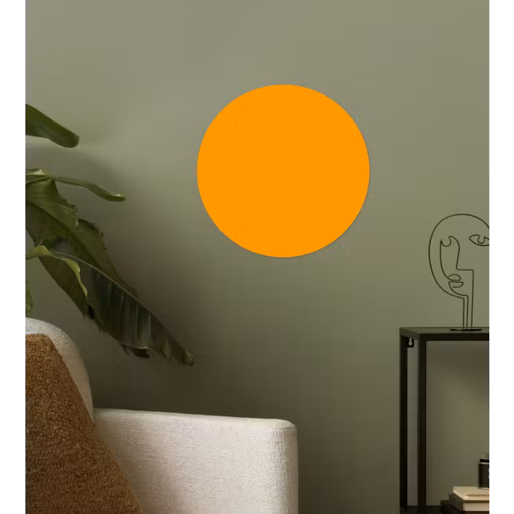 Warm - Ochre - Oranje Wandcirkel behangsticker klein 186 -sfeer2