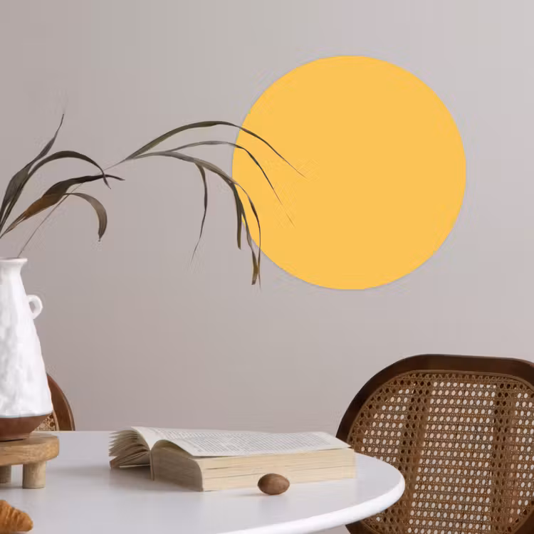 Warm - Sand - Terracotta Wandcirkel behangsticker klein 186 -sfeer3