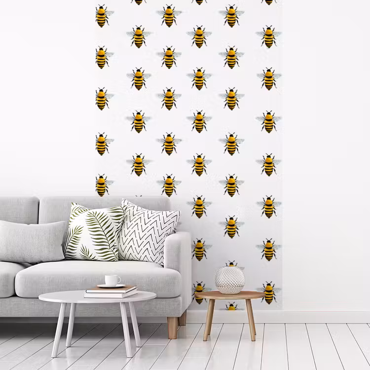 Bijen - Tijdloos - Wit fotobehang vinyl groot 66 -woonkamer