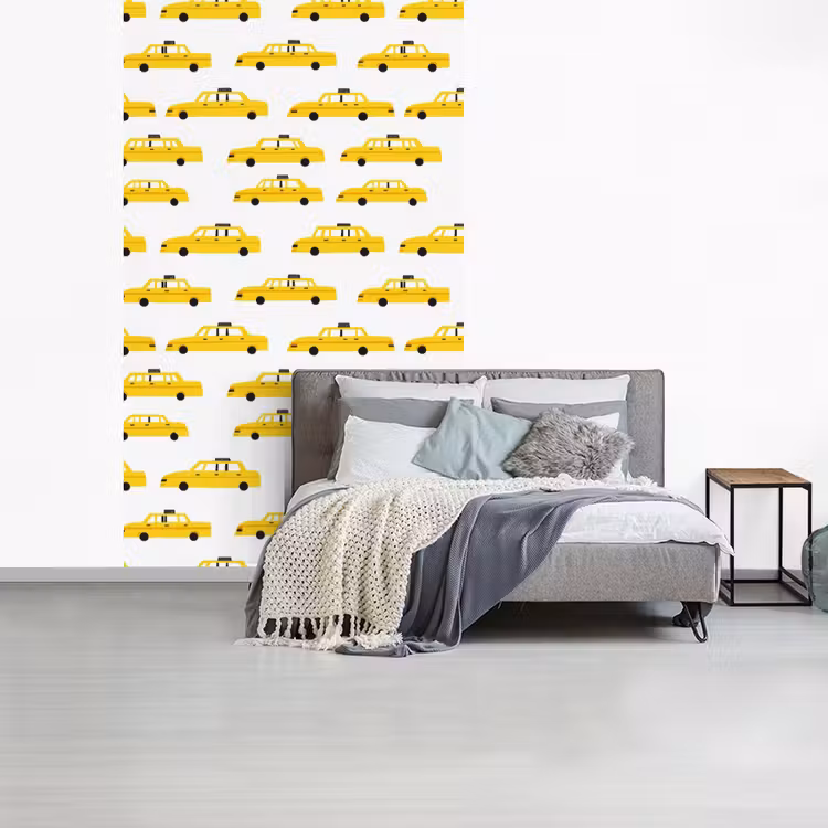 Taxi - Iconisch - Geel fotobehang vinyl groot 66 -slaapkamer