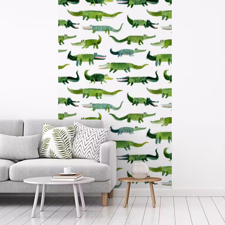 krokodillen - Speels - Groen fotobehang vinyl groot 66 -woonkamer