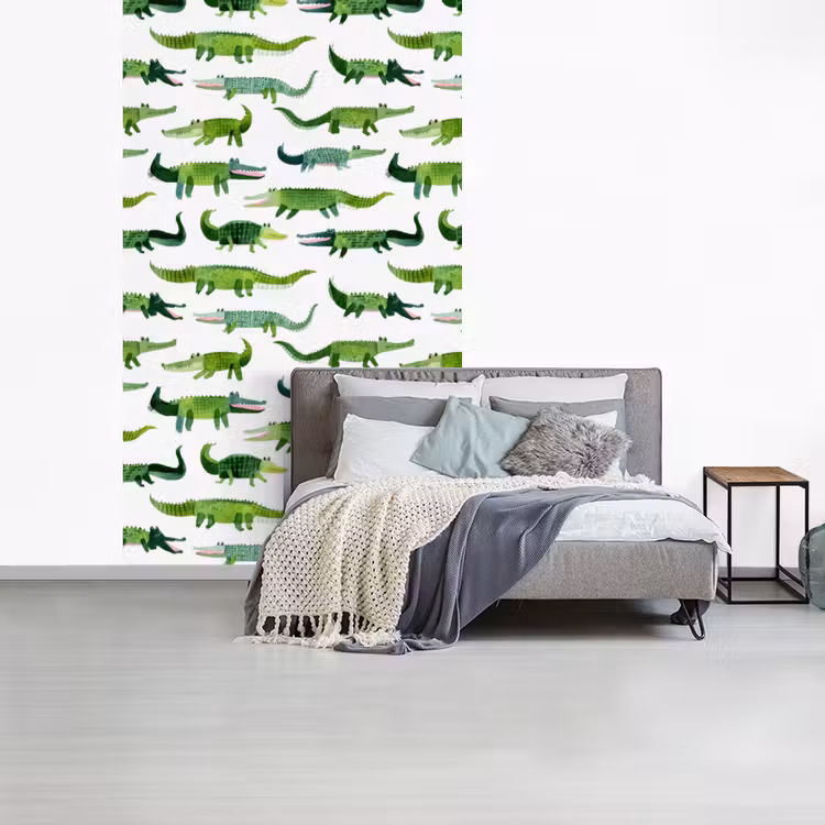 krokodillen - Speels - Groen fotobehang vinyl groot 66 -slaapkamer