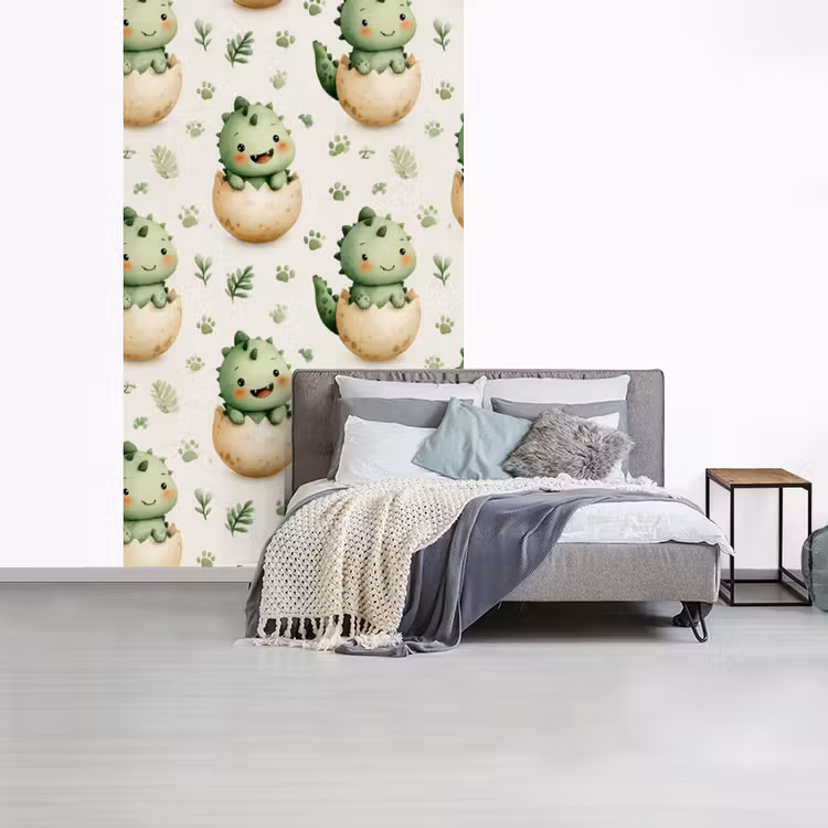 Dino - Eieren - Groen fotobehang vinyl groot 66 -slaapkamer