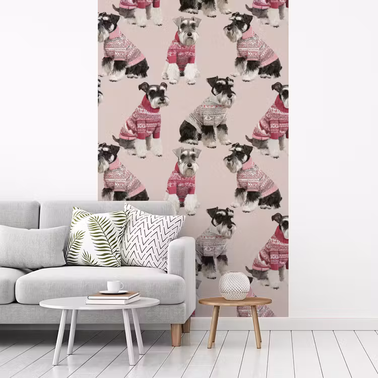 Honden - Truien - Rood fotobehang vinyl groot 66 -woonkamer