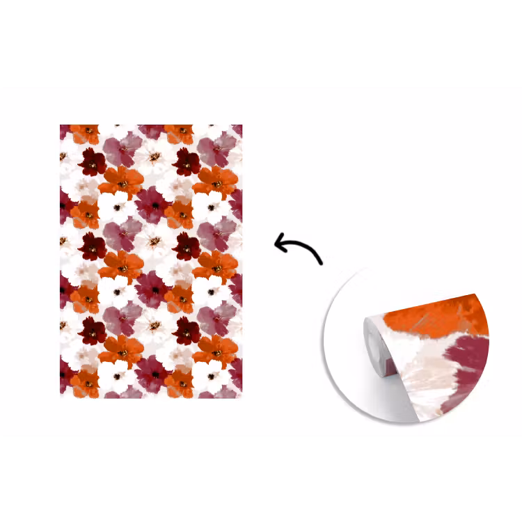 Bloemen - Abstract - Aardetinten fotobehang vinyl groot 66 -3d