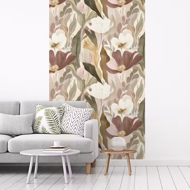 Bloemen - Aquarel - Kleurrijk fotobehang vinyl groot 66 -woonkamer
