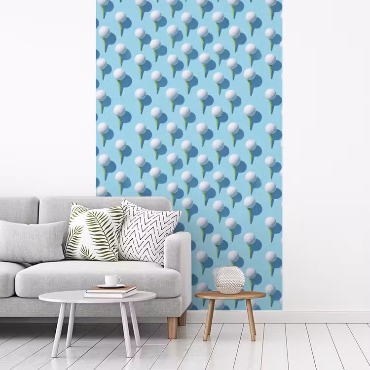 Golf - Ballen - Blauw fotobehang vinyl groot 66 -woonkamer