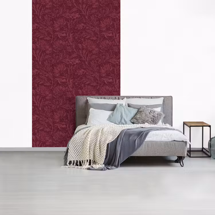 Bladeren - Patroon - Paars fotobehang vinyl groot 66 -slaapkamer