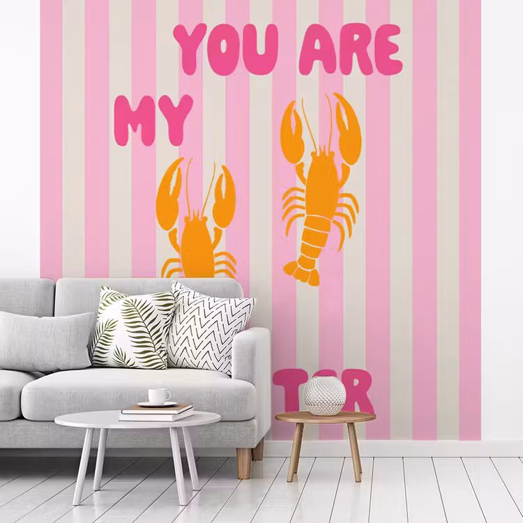 Lobster - Love - Valentijn fotobehang vinyl groot -woonkamer