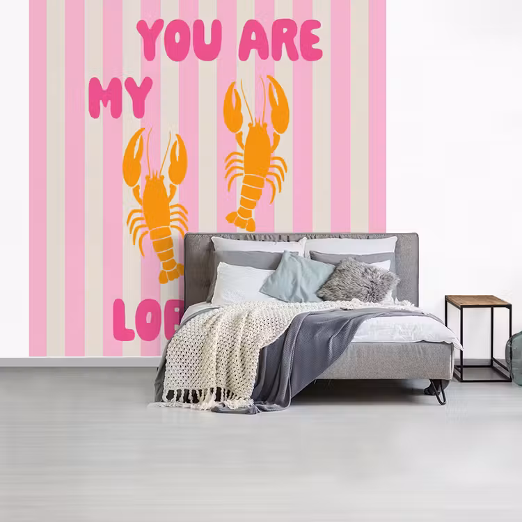 Lobster - Love - Valentijn fotobehang vinyl groot -slaapkamer