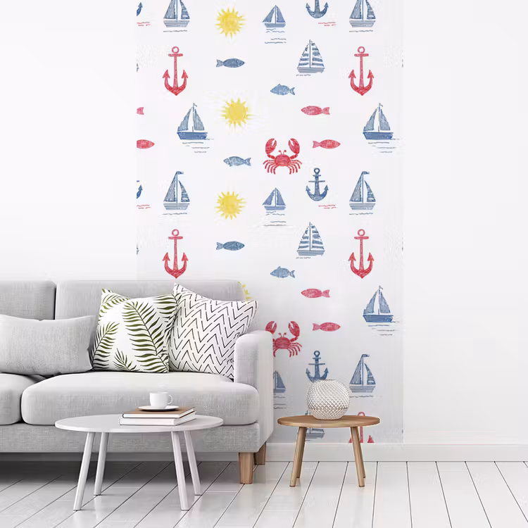 Nautisch - Illustraties - Kleurrijk fotobehang vinyl groot 66 -woonkamer