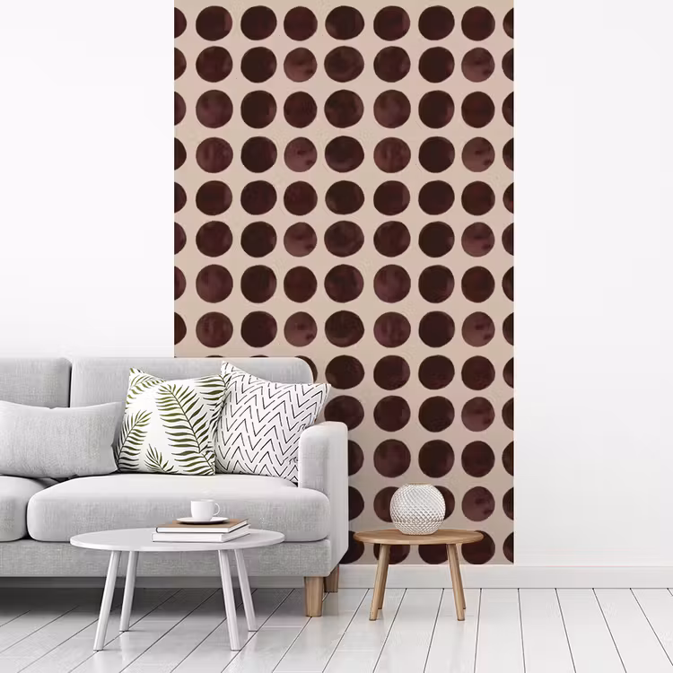 Stippen - Patroon - Bruin fotobehang vinyl groot 66 -woonkamer