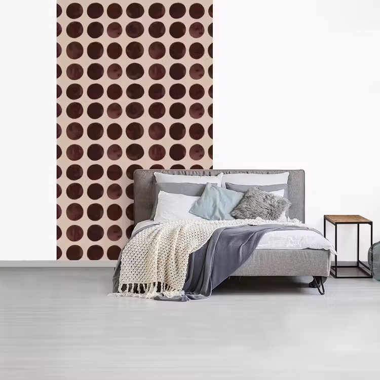 Stippen - Patroon - Bruin fotobehang vinyl groot 66 -slaapkamer