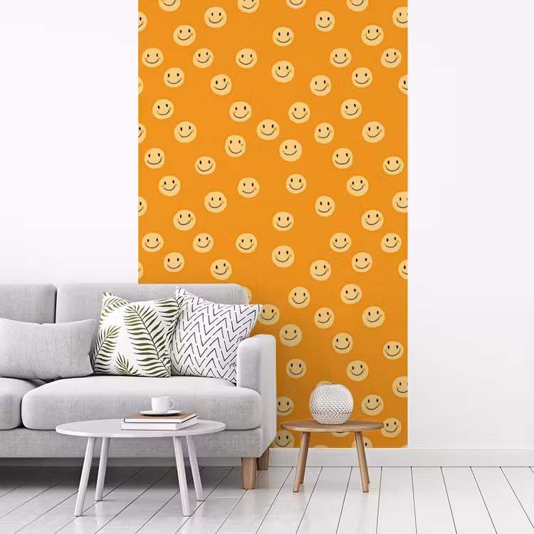 Smileys - Retro - Heel fotobehang vinyl groot 66 -woonkamer