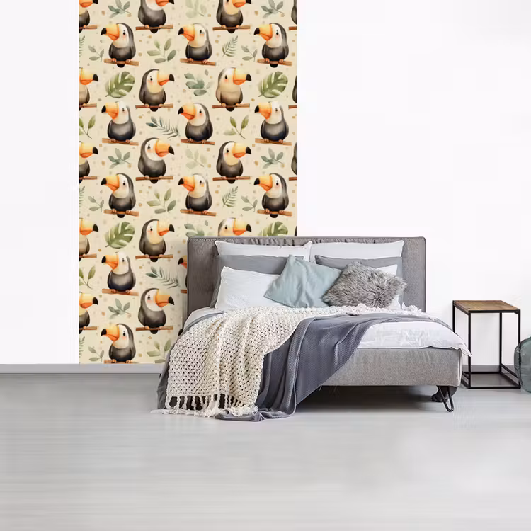 Toekans - Exotisch - Kleurrijk fotobehang vinyl groot 66 -slaapkamer