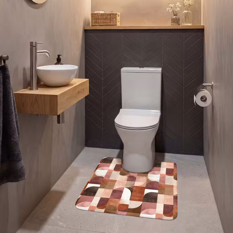 Geometrie - Modern - Retro WCmat U-uitsnede middel 1014 -sfeer2