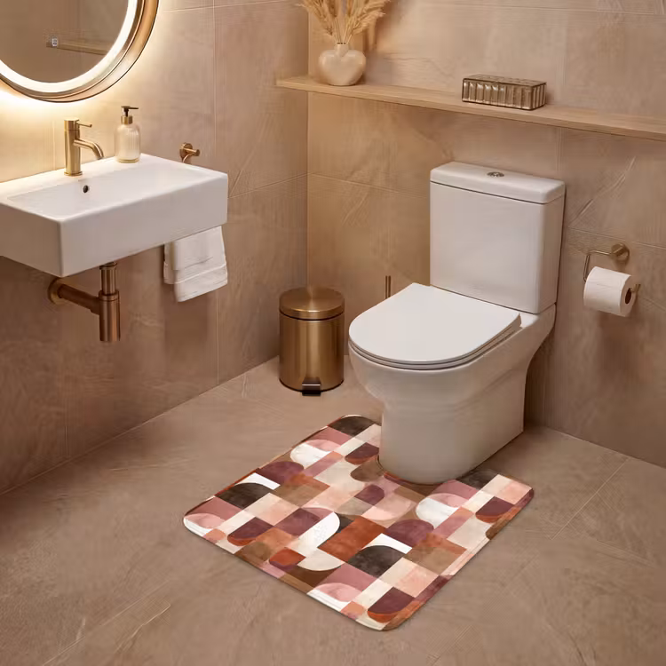 Geometrie - Modern - Retro WCmat U-uitsnede middel 1014 -sfeer3