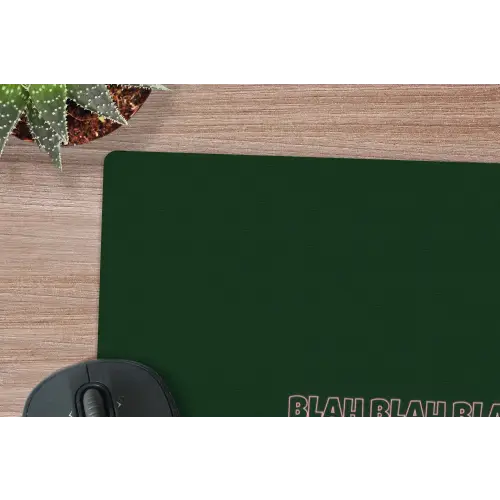BLAH BLAH BLAH - Mond - Groen muismat rubber klein -closeup