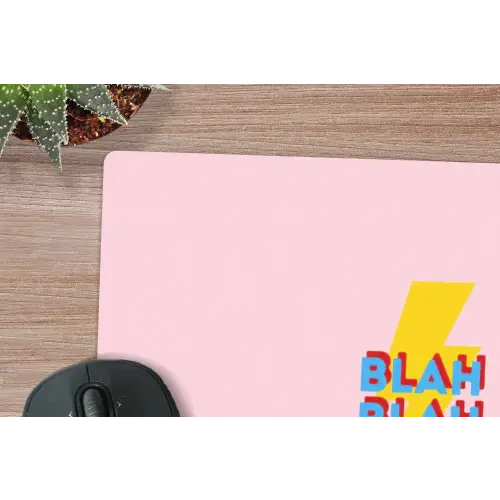Blah - Bliksem - Roze muismat rubber klein -closeup
