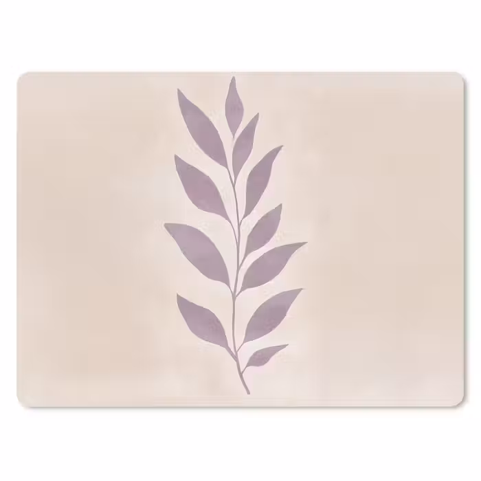 Mouse Pad - Branch - Leaves - Minimalist - Beige