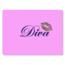 Diva - Lip - Panterprint - Roze muismat rubber klein -3d