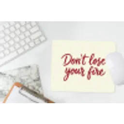 Don't lose your fire - Rood - Wit - Minimalistisch muismat rubber klein -witbureau