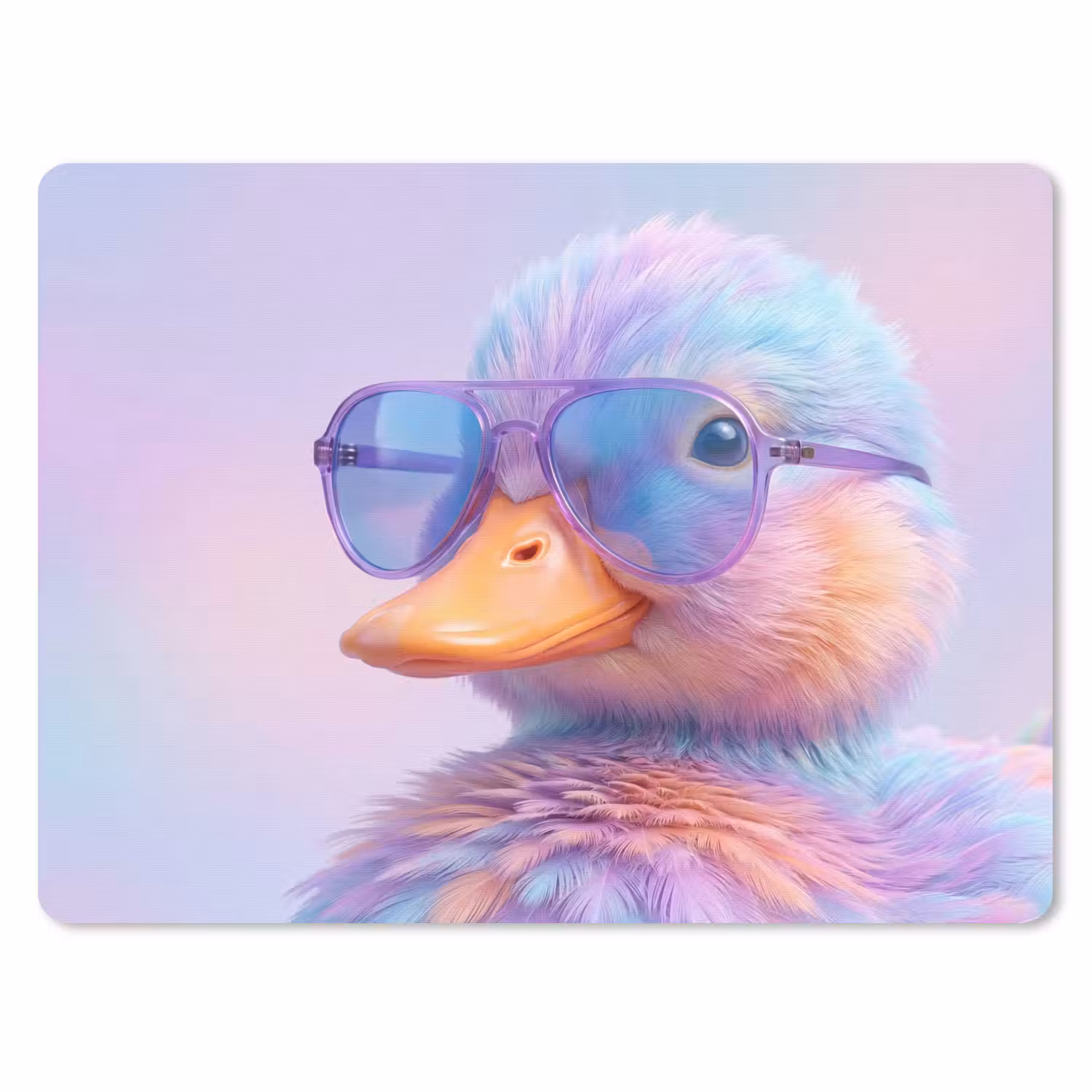 Mouse Pad - Duck - glasses - Pastel