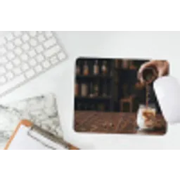 Espresso - Melk - Café muismat rubber klein -witbureau