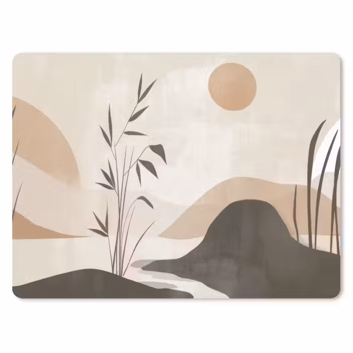 Mouse Pad - Japandi - Landscape - Beige