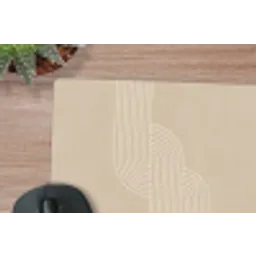Parallelle lijnen - Lichte textuur - Beige muismat rubber klein -closeup