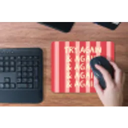 Strepen - Rood - Try again muismat rubber klein -toetsenbord